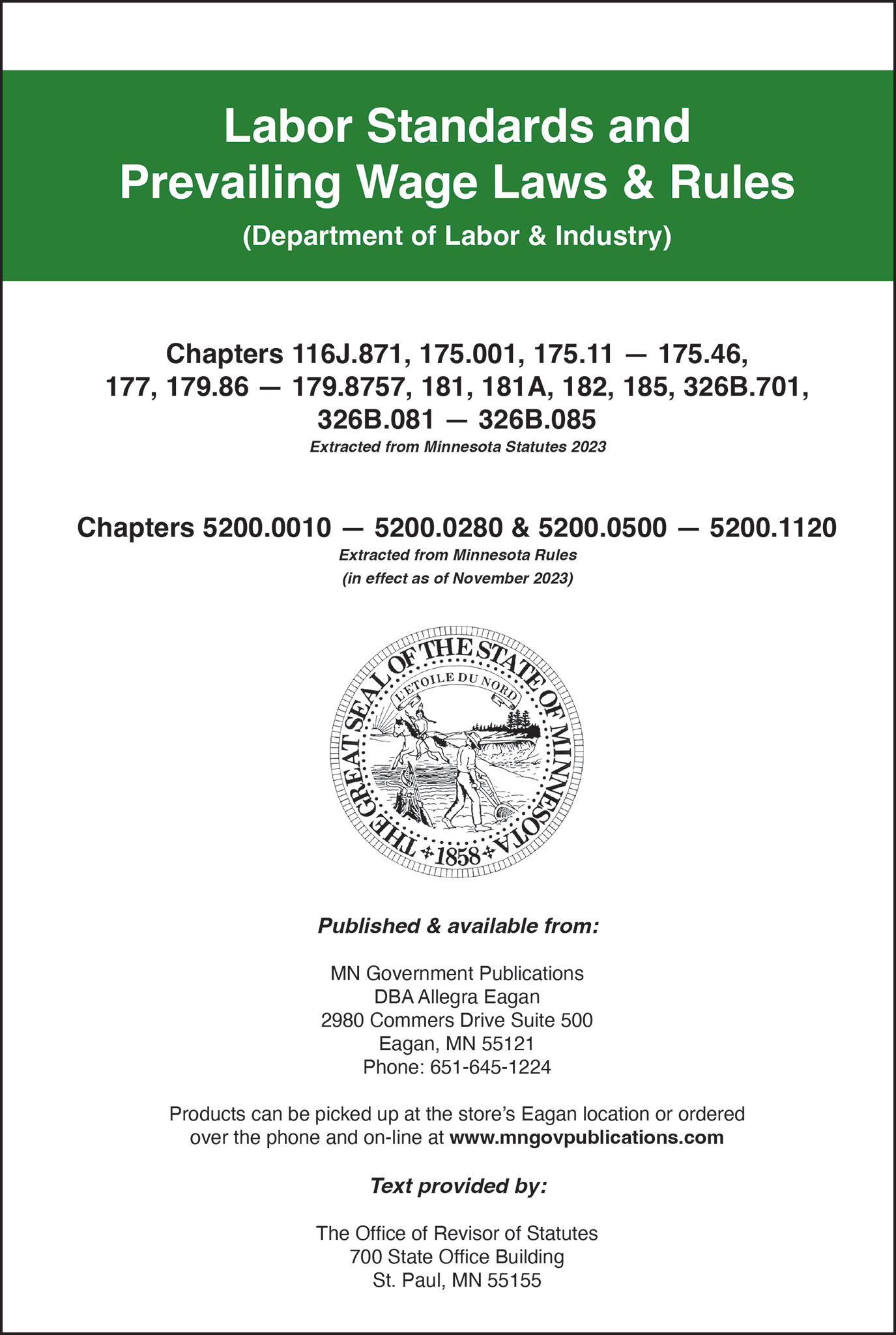 Labor Standards & Prevailing Wage Laws & Rules